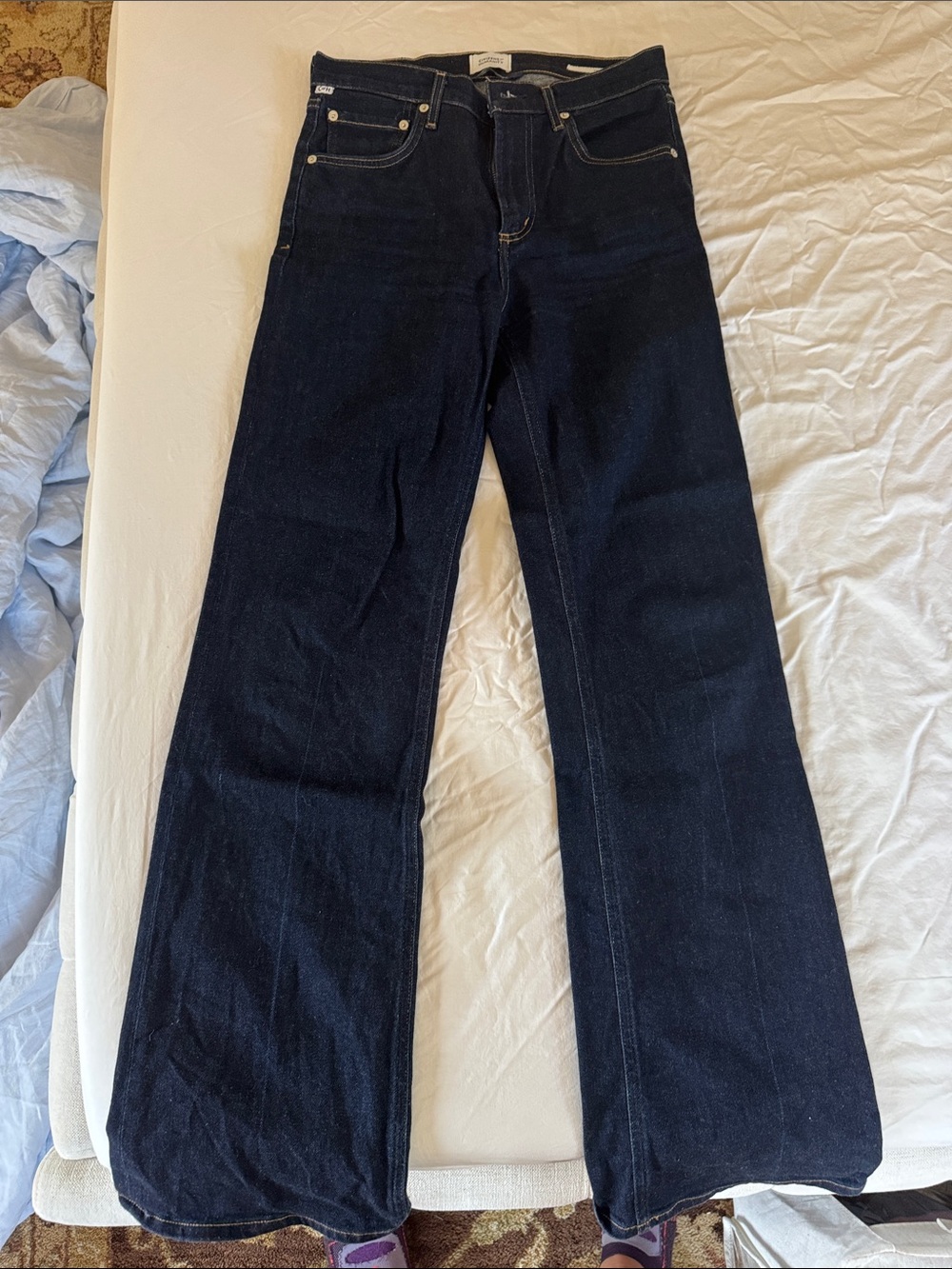 Citizens Of Humanity Dark Indigo Wide-Leg Jeans
